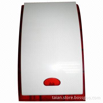 Outdoor alarm siren with strobe light